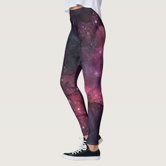 Starry Stars Outer Space Galaxy Planetary Pattern Leggings (Links)
