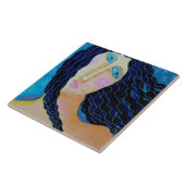 Starry Sterrennacht Abstract digitaal schilderen Tegeltje (Zijkant)