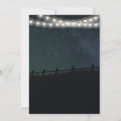 Starry String Light Birch Tree Wedding Invitations Kaart (Achterkant)