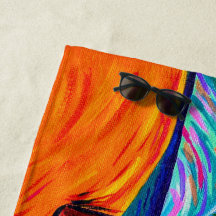 Starry Sunset Beach Towel, Florida Girl