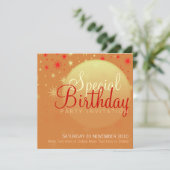 Starry Sunset Party Anniversaire Invitation (Debout devant)