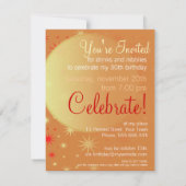 Starry Sunset Party Anniversaire Invitation (Dos)