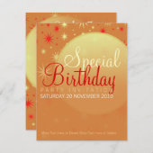 Starry Sunset Party Anniversaire Invitation (Devant / Derrière)