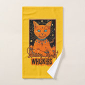 Starry Tarot & Cat | Conception de la ligne orange (Serviette à main)