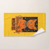 Starry Tarot & Cat | Conception de la ligne orange (Serviette à main)