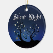 Starry Trees Silent Night Keramisch Ornament (Links)