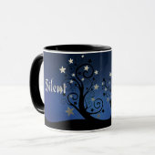 Starry Trees Silent Night Mok (Voorkant links)