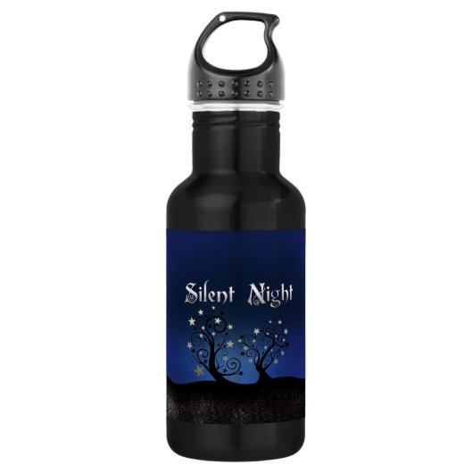 Starry Trees Silent Night Waterfles (Voorkant)