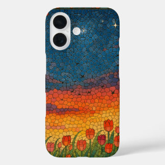 Starry Tulip Sunset Retro iPhone / coque ipad