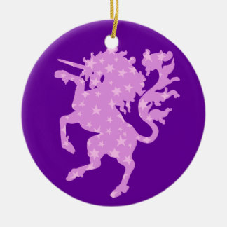 Starry Unicorn Keramisch Ornament