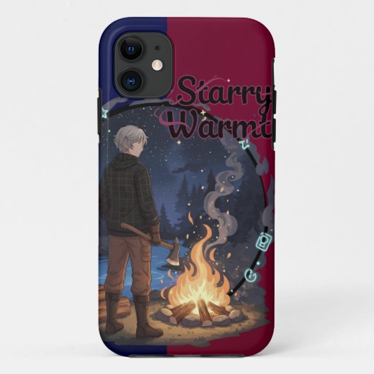 Starry Warmth - Lumberjack Anime Boy by Campfire Case-Mate iPhone Case (Achterkant)