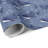 Starry Whale Shark (Donker) Cadeaupapier (Rol Hoek)