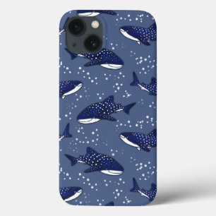 Starry Whale Shark (Donker) iPhone 13 Hoesje