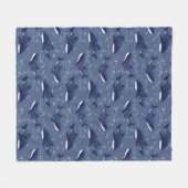 Starry Whale Shark (Donker) Fleece Deken (Voorkant (Horizontaal))