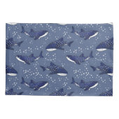 Starry Whale Shark (Donker) Kussensloop (Achterkant)