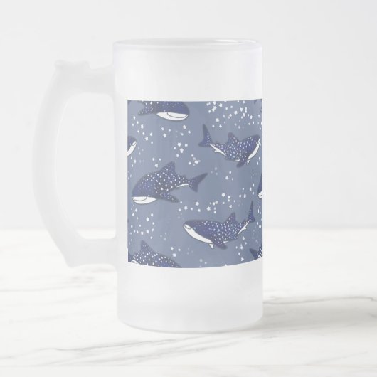 Starry Whale Shark (Donker) Matglas Bierpul (Links)