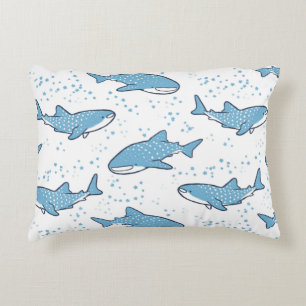 Starry Whale Shark (licht) Decoratief Kussen