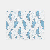 Starry Whale Shark (licht) Fleece Deken (Voorkant (Horizontaal))