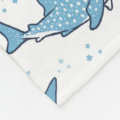 Starry Whale Shark (licht) Fleece Deken (Hoek)