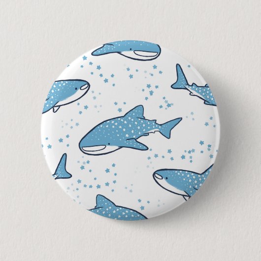 Starry Whale Shark (licht) Ronde Button 5,7 Cm (Voorkant)