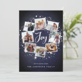Starry Wreath | Holiday Foto Collage Kaart (Staand voorkant)