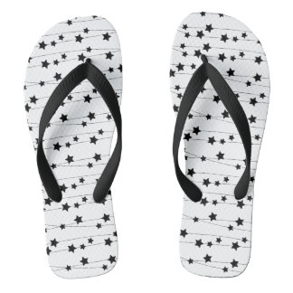 Starry zwart en wit teenslippers