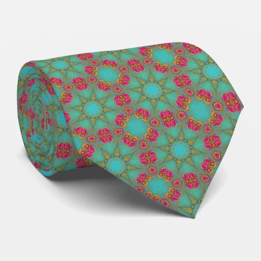 Stars And Berries Neck Tie Stropdas (Opgerold)