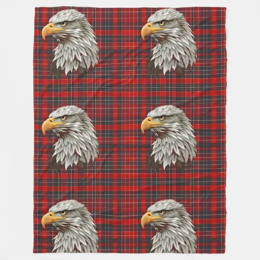 Stars and Eagle Blanket Bold Spirit for July 4th Fleece Deken (Voorkant)