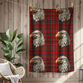 Stars and Eagle Blanket Bold Spirit for July 4th Fleece Deken