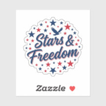 Stars and Freedom Patriottische 4 juli citaat