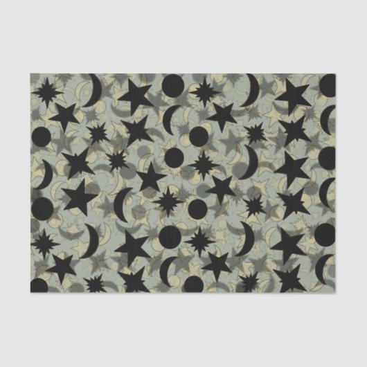 STARS AND MOONS by Slipperywindow Tissuepapier (Voorkant)