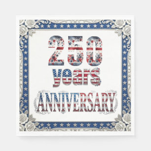 Stars And Stripes 250 Jaar Jubileum Patriottisch Servet