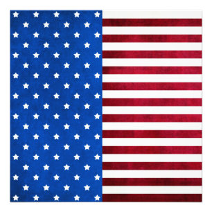 Stars and Stripes American Flag van Shirley Taylor Foto Afdruk
