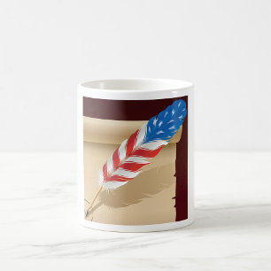 Stars And Stripes Feather Koffiemok