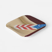 Stars And Stripes Feather Papieren Bordje (Gebogen)