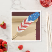 Stars And Stripes Feather Servet (Insitu)