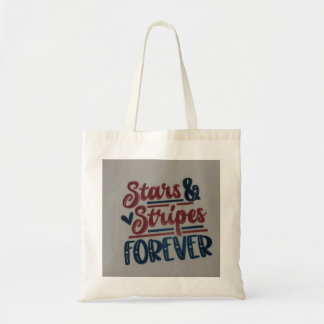 Stars and stripes forever boodschappentas tote bag