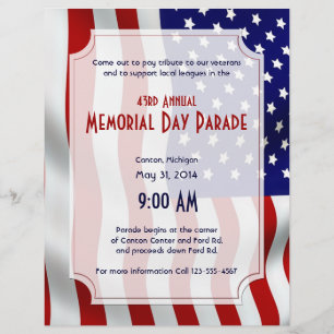 Stars and Stripes Forever Herdenkingsdag vlag Flyer