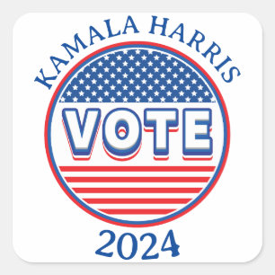 Stars and Stripes Stem Verenigde Staten - Verkiezi Vierkante Sticker