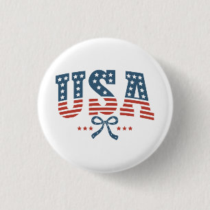Stars and Stripes USA Onafhankelijkheidsdag Patrio Ronde Button 3,2 Cm