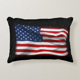 Stars and Stripes USA Patriottic American Flag Accent Kussen