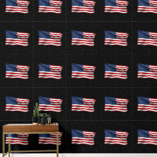 Stars and Stripes USA Patriottic American Flag Behang