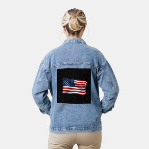 Stars and Stripes USA Patriottic American Flag Denim Jacket