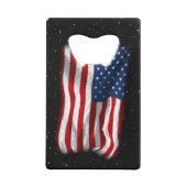 Stars and Stripes USA Patriottic American Flag Kredietkaart Flessenopener (Achterkant)