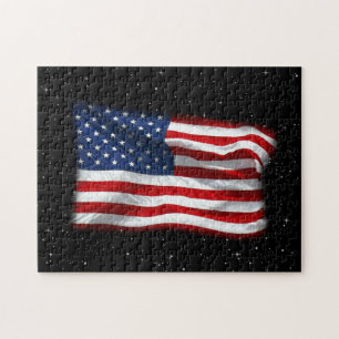 Stars and Stripes USA Patriottic American Flag Legpuzzel