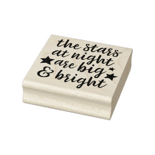 Stars bij Night Texas Rubber Art Stamp Rubberstempel