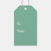 Stars Blauwgroen Mint Roze Cadeaulabel (Achterkant)