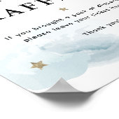 Stars & Blue Clouds Baby shower Luier Raffle Poster (Hoek)