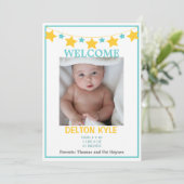 Stars Boys Photo Baby Faire-part (Debout devant)