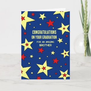 Stars Brother Congratulations Graduation Kaart